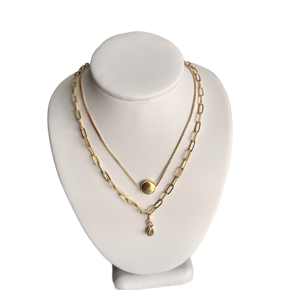 Luv Aj The Golden Nugget Double charm Necklace